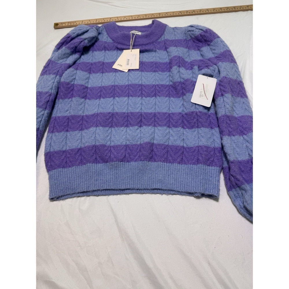 NWT FRNCH Paris Women's Sweater, Pullover,‎ Blue/Lilac - Size M - Beautiful!